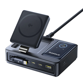 Cargador de escritorio 5 en 1 Baseus Nomos Qi2 de 140 W